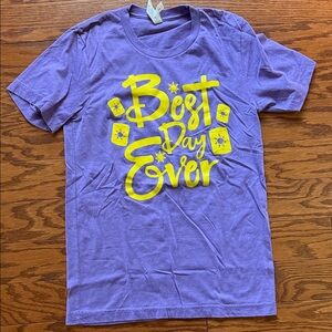 Bella Canvas Lavender Tee with Sunny Yellow Print